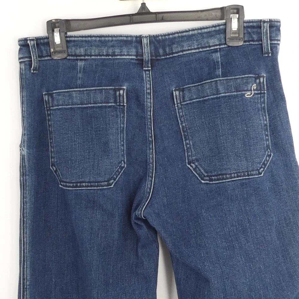 Seafarer Mid-Rise Wide Leg Maggie May Cuffed‎ Jeans Size 30 Made in Italy
